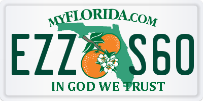 FL license plate EZZS60