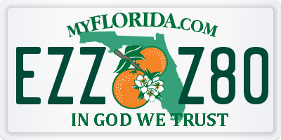 FL license plate EZZZ80
