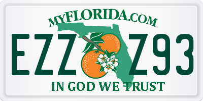 FL license plate EZZZ93