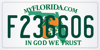 FL license plate F236606