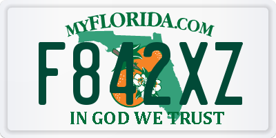 FL license plate F842XZ