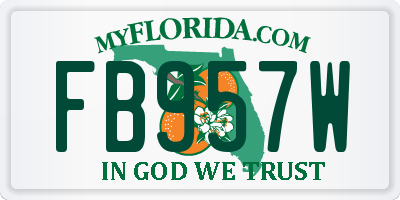 FL license plate FB957W