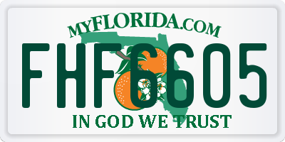 FL license plate FHF6605