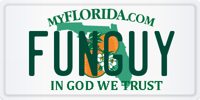 FL license plate FUNGUY