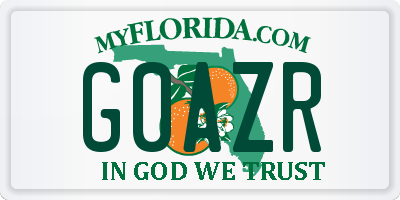 FL license plate G0AZR