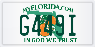 FL license plate G449I