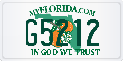 FL license plate G5212