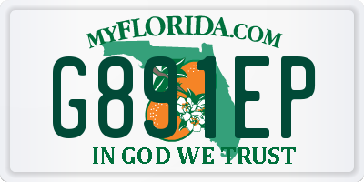 FL license plate G891EP