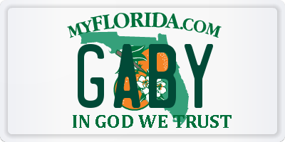 FL license plate GABY