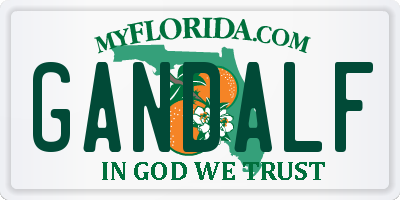 FL license plate GANDALF