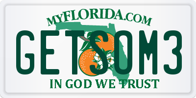 FL license plate GETSOM3