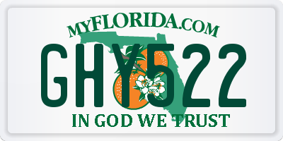 FL license plate GHY522