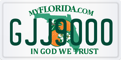 FL license plate GJJ9000