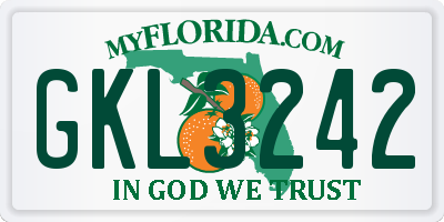 FL license plate GKL3242