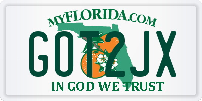 FL license plate GOT2JX
