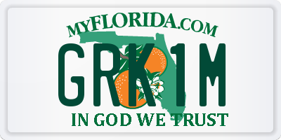 FL license plate GRK1M
