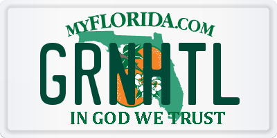 FL license plate GRNHTL