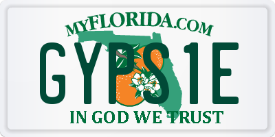 FL license plate GYPS1E