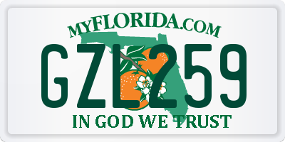 FL license plate GZL259
