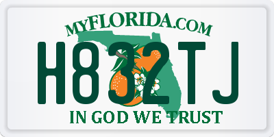 FL license plate H832TJ