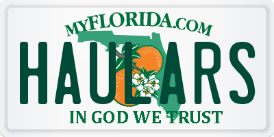 FL license plate HAULARS