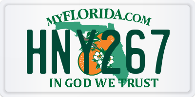 FL license plate HNY267
