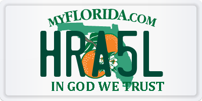 FL license plate HRA5L