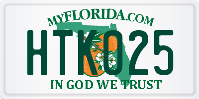 FL license plate HTK025