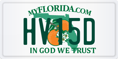 FL license plate HV15D