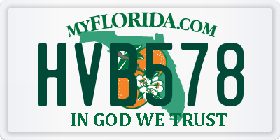 FL license plate HVB578
