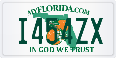 FL license plate I454ZX