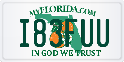 FL license plate I83FUU