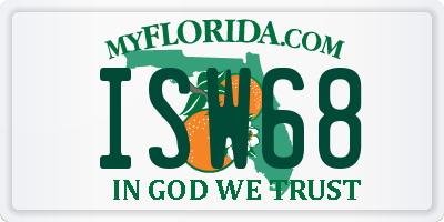 FL license plate ISW68
