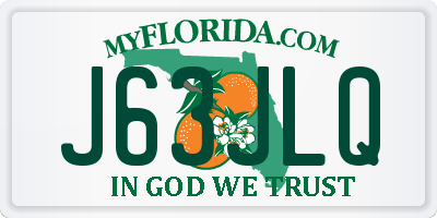 FL license plate J63JLQ