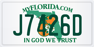 FL license plate J7426D