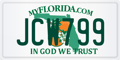 FL license plate JCW799