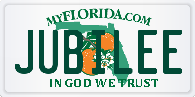 FL license plate JUBILEE
