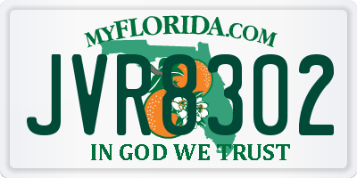 FL license plate JVR8302