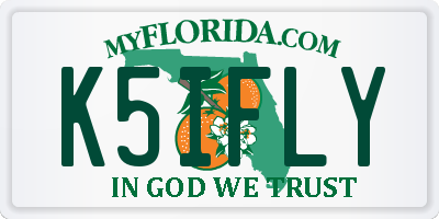FL license plate K5IFLY