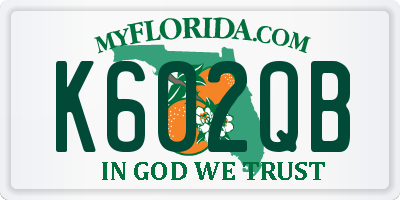 FL license plate K602QB