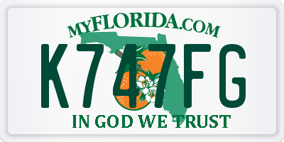 FL license plate K747FG