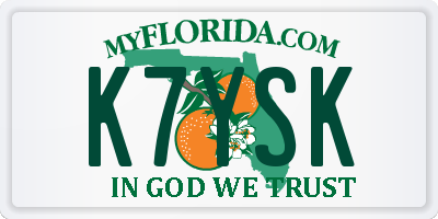 FL license plate K7YSK