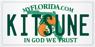 FL license plate KITSUNE