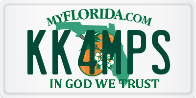 FL license plate KK4MPS