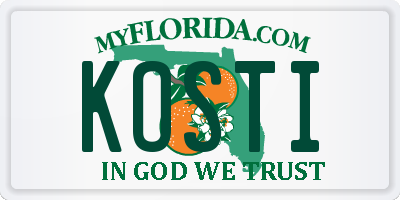 FL license plate KOSTI