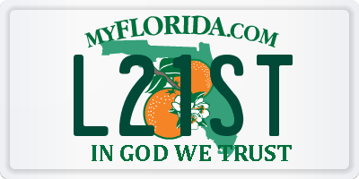 FL license plate L21ST