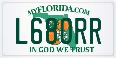 FL license plate L68ORR