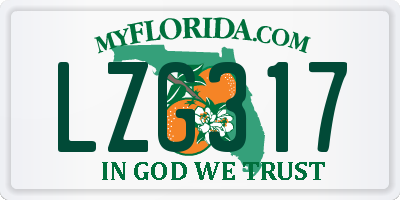 FL license plate LZG317