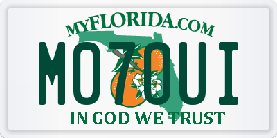 FL license plate M07OUI