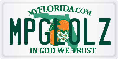 FL license plate MPGLOLZ
